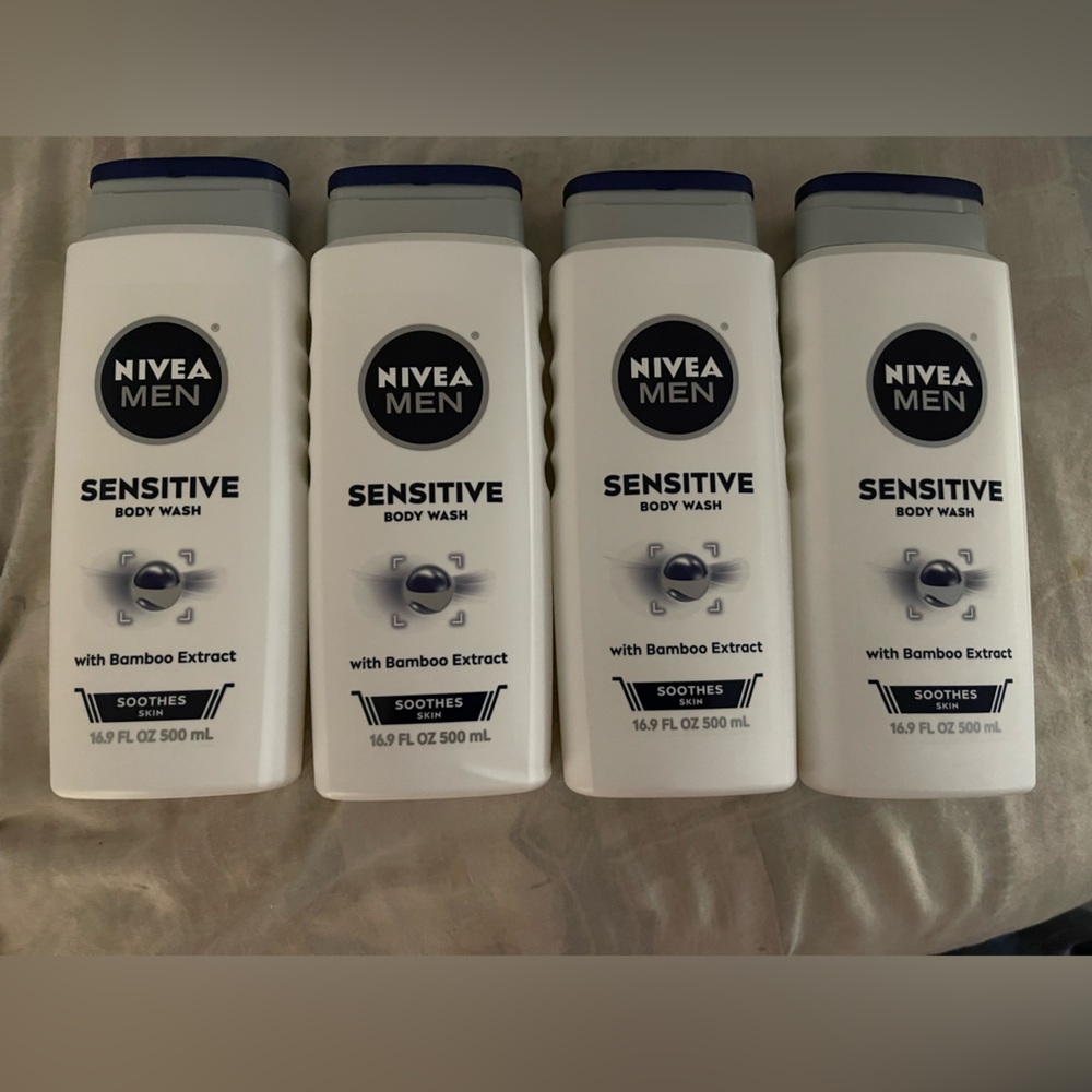 4 for     Nivea men sensitive Body wash with Bamboo extract 16.9oz